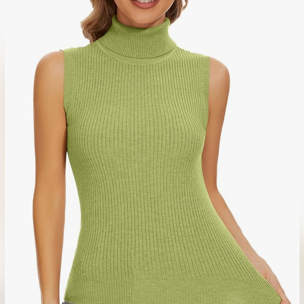 Ilyse Hart limited green Turtle neck sweater